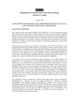 War crime procedures in Croatia and findings from trial monitoring