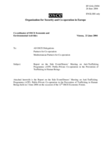 Report on the Side Event/Donors' Meeting on Anti-Trafficking Programme (ATP): Public-Private Co-operation in the Prevention of Trafficking in Human Beings