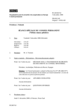 Journal of the 743rd Special Plenary Meeting of the Permanent Council (fr)
