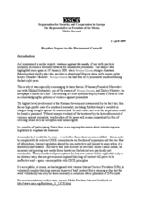 Report to the Permanent Council by the OSCE Representative on Freedom of the Media
