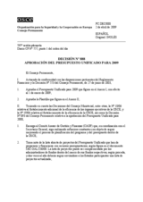 Permanent Council Decision No. 888 (interpretative statement by the Delegation of Belarus attached) (es)