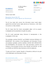 Statement by the Czech Presidency of the Council of the European Union on attack against Russian human rights activist