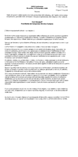 Statement by Cobi Benatoff, President of the European Jewish Congress (it)