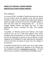 Corfu Informal Meeting of OSCE Foreign Ministers on the Future of European Security - Plenary Session: Minister Bakoyannis' opening remarks