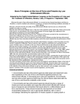 Basic Principles on the Use of Force and Firearms by Law Enforcement Officials