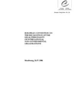 European Convention on the Recognition of the Legal Personality of International Non-Governmental Organisations