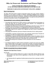 Extracts from the consolidated summary of the OSCE Human Dimensions Implementation Meeting 2003 related to the Freedom of Association and the Right to Peaceful Assembly