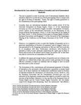 Benchmarks for Laws related to Freedom of Assembly and List of International Standards