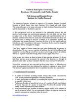 General Principles Governing Freedom Of Assembly And Public Events