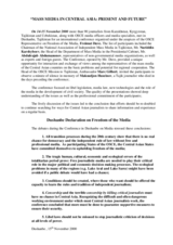 Dushanbe Declaration 2000: Present and Future of Mass Media in Central Asia