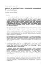Interview with the Head of the OSCE Mission to Croatia, Croatian Radio  (hr)