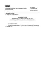 Permanent Council Decision No. 920