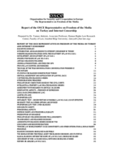 OSCE Representative on Freedom of the Media Report on the Turkish Internet Law OSCE Representative on Freedom of the Media Report on the Turkish Internet Law