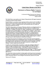 Statement by the Delegation of the United States on human rights situation in Azerbaijan