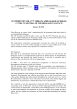 Statement by the Delegation of Israel on the International Day of Commemoration in Memory of the Victims of the Holocaust