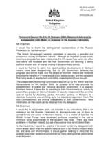 Statement by the Delegation of the United Kingdom in response to the Russian Federation