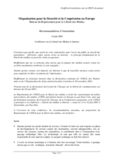Amsterdam Recommendations on Freedom of the Media and the Internet (fr)