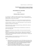 Amsterdam Recommendations on Freedom of the Media and the Internet (ro)