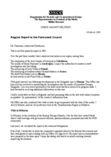Report to the Permanent Council by the OSCE Representative on Freedom of the Media