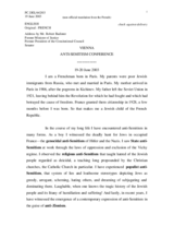 Address by Mr. Robert Badinter, Former Minister of Justice, Former President of the Consitutional Council Senator