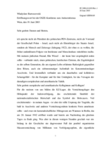 Inaugural address by Wladyslaw Bartoszewski (de)