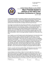 Statement by Rudolph Giuliani, Head of US Delegation