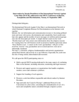 Intervention by Suzette Bronkhorst, the International Network Against Cyber Hate (INACH), session 4