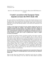 Interview with the Head of the OSCE Mission to Croatia, Zadarski list