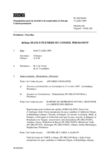 Journal of the 463rd Plenary Meeting of the Permanent Council (fr)