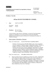 Journal of the 447th Plenary Meeting of the Permanent Council (fr)