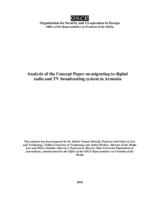 Analysis of the Concept Paper on migrating to digital radio and TV broadcasting system in Armenia