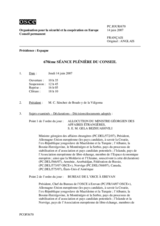 Journal of the 670th Plenary Meeting of the Permanent Council  (fr)