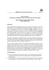 Side Event Report: "Compensation of Trafficked Persons: Law and Practice in the OSCE Region"