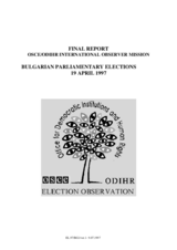 Final Report on Parliamentary Elections in Bulgaria, 19 April 1997
