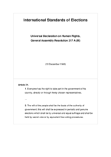 Universal Declaration on Human Rights, General Assembly Resolution 217 A (III). 10 December 1948