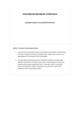 European Charter of Local Self-Government