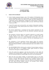 Georgia, Municipal Elections, 5 October 2006: Interim Report No. 1