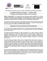 Georgia, Extraordinary Presidential Election, 4 January 2004: Preliminary Statement