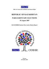 Kazakhstan, Parliamentary Elections, 18 August 2007: Final Report