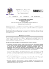 Kazakhstan, Parliamentary Elections, First Round, 10 October 1999: Preliminary Statement