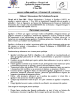 Republika e Shqipërisë, Zgjedhjet për Qeverisjen Vendore, 12 tetor 2003 dhe 25 janar 2004: Deklarate e Informacioneve dhe Perfundimeve Paraprake