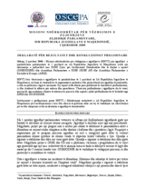 Ish Republika Jugosllave e Maqedonisë, Zgjedhjet e parakohshme parlamentare, 1 qershor 2008: Deklarata e rezultateve dhe konkludimeve preliminare