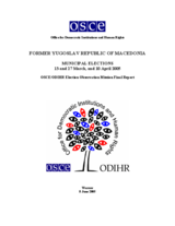 Former Yugoslav Republic of Macedonia, Local Elections, 13 and 27 March and 10 April 2005: Final Report