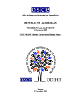 Azerbaijan, Presidential Election, 15 October 2003: Final Report