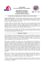 Former Yugoslav Republic of Macedonia, Local Elections, Second Round, 24 September 2000: Preliminary Statement