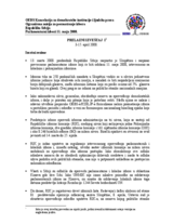 Srbija, Prevremeni parlamentarni izbori, 11. maja 2008.: Prelazni izveštaj 1