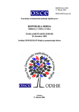 Srbija, Parlamentarni izbori, 28. decembar 2003.: Završni izveštaj