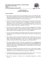 Ukraine, Early Parliamentary Elections, 30 September 2007: Interim Report No. 1