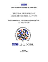 Uzbekistan, Parliamentary Elections, 26 December 2004: Needs Assessment Mission Report