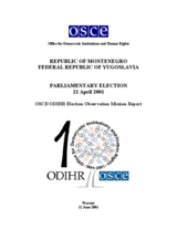 Montenegro, Parliamentary Elections, 22 April 2001: Final Report